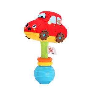 Transportation animal Exercise touch toy hand bell Soft Plush Baby hand Rattles sticks Play Jitter toys