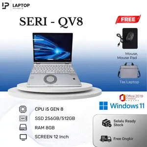 Laptop Pilhan ID SERI - QV8 i5 GEN 8 RAM 8GB SSD 256/512GB SCREEN 12 Inch Windows 11 Office 2019
