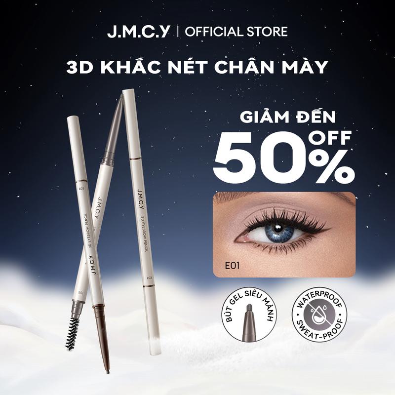  Bút Chì Kẻ Lông Mày Định Hình 3D JMCY Đầu Siêu Mịn Không Thấm Nước Chống Nhòe Lâu Trôi Công Thức Có Thể Xây Dựng Để Tạo Lông Mày Hoàn Hảo Điêu Khắc Tự Nhiên Dễ Dàng Áp Dụng 