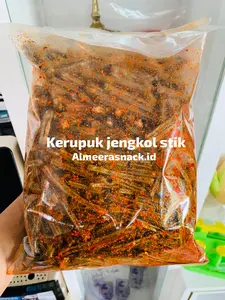 SEBLAK KERUPUK JENGKOL STIK/SEBLAK STIK JENGKOL PEDAS DAUN JERUK 1KG 500GRAM 200GRAM