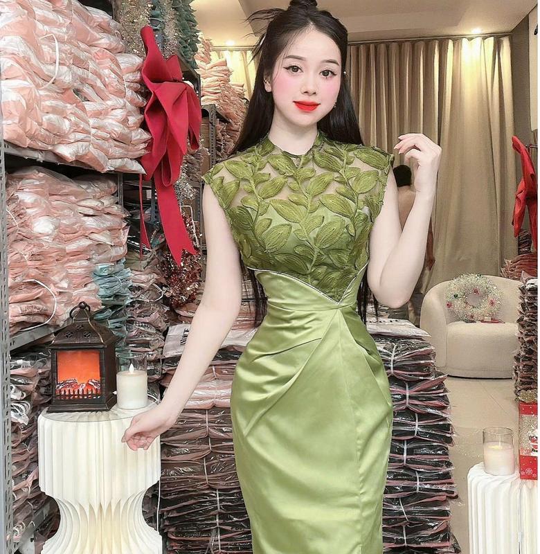 C116 Đầm body thiết kế phối ren xẻ tà đầm dự tiệc sang chảnh váy đi tiệc đi làm đi chơi đều đẹp by Thương Lê C116