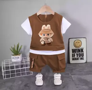 SETELAN ANAK LAKI LAKI BAJU DAN CELANA PENDEK ANAK MOTIF VIRAL 1-5TAHUN Laki-Laki Bunda Perempuan Katun Parsel