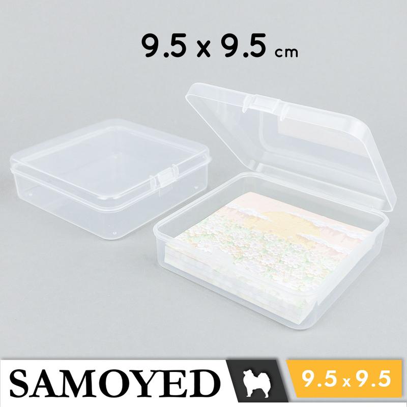 SAMOYED BX-SE-959528 Tempat / Kotak Plastik PP Penyimpanan Kecil Serba Guna / Plastic Storage Box 9.5 x 9.5 x 2.8 / 9,5 x 9,5 x 2,8 cm (Aksesoris / Pernak-Pernik / Perhiasan / Obat / Klip / Peniti / Jarum / USB / Memory Card) 1