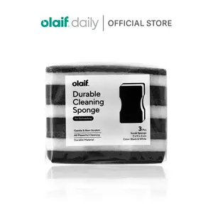 Olaif Daily Durable Cleaning Sponge - 3pcs - Spons Cuci Piring