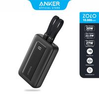 Gambar Anker Zolo Power Bank 10.000mAh 30W Max Fast Portable Charger with Built-in USB-C and MFi Certified Lightning Cables - A1680 - Black dari Anker Surabaya Kota Surabaya 1 Tokopedia