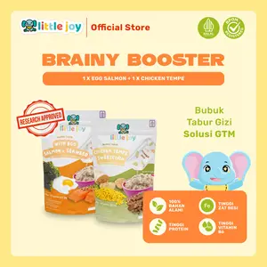 Little Joy Salmon Seaweed x Chicken Tempeh Bundling - Bubuk Tabur Kaya Omega 3 & Vitamin B6 | Aman Tanpa Gula & Garam | Praktis dan Bergizi | Tinggi Nutrisi
