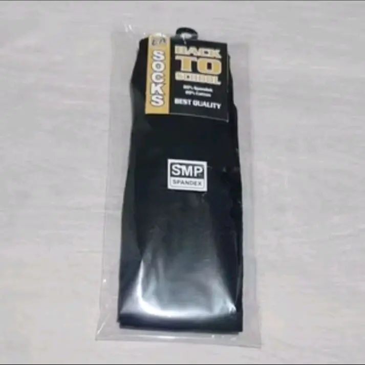 (3 pasang) kaus kaki sekolah hitam polos untuk anak SD SMP dan SMA bahan nilon polyester lembut Fashion anak sekolah Kaos 2