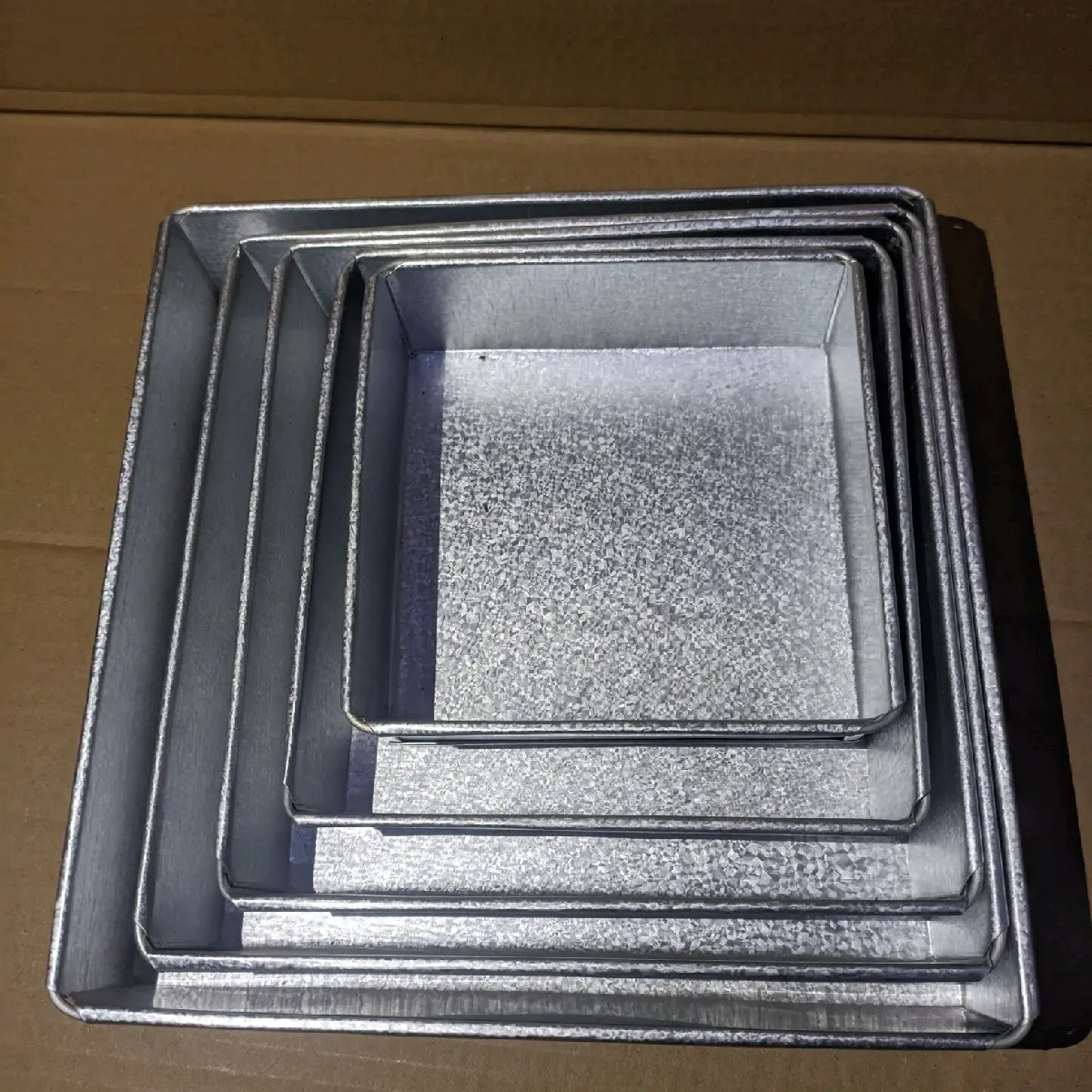 loyang kotak 1 set isi 5 pcs berbeda ukuran bahan galvalum