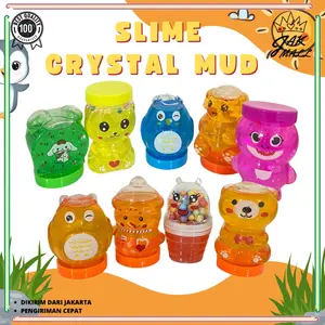 Slime Mainan Anak Slime Tabung Karakter Slime Bening JM