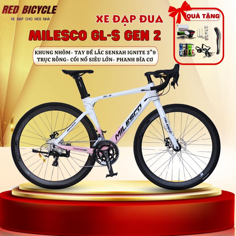  Xe Đạp Đua Milesco GLS Tay Đề Lắc Sensah Ignite- Khung Nhôm 6061 - Road Bike 