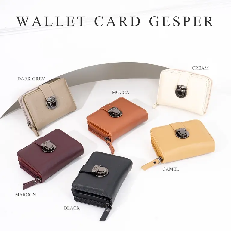 [Beli Lokal] Handmadeshoesby Wallet Wanita Dompet Kartu - Card Gesper Kulit