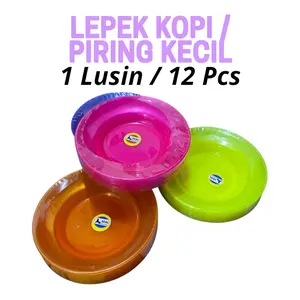 (1 Lusin) Piring Plastik Murah/Piring Mini/Pirik Kopi /Piring Tatak/Piring Cafe