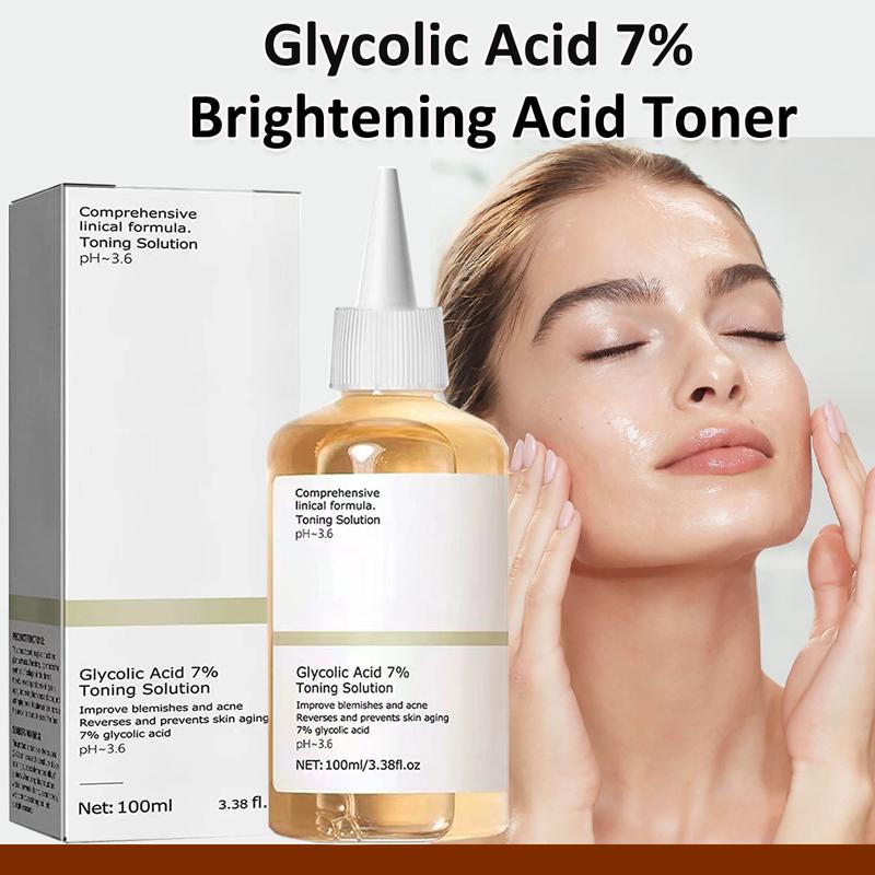 Axit Glycolic 7% Toner, LUNOON, 100ML, Để Loại Bỏ Mụn Trứng Cá, Làm Sáng Vết…