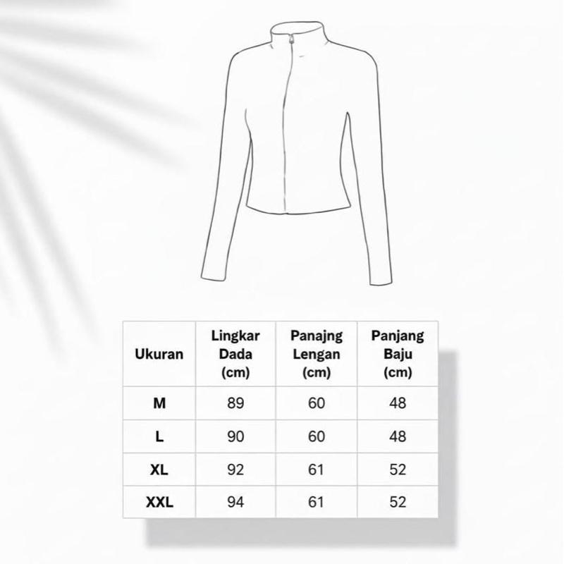 Jaket slimfit press body untuk olahraga outdoor dengan design slim jiper full lengan panjang