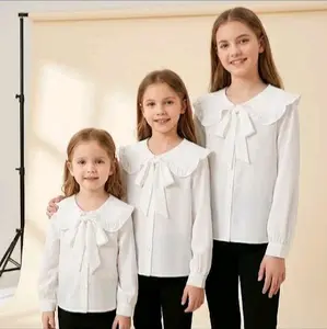 Delouise Blouse Anak Korea Bahan Crepe Tidak Terawang Cocok untuk Acara Formal dan Santai Ukuran 2-13 Tahun Kualitas Jahitan Terjamin/kema blouse putih anak/ blouse acara anak /kemeja delouis