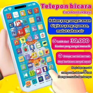 Mainan edukasi anak usia dini telepon mainan musik dan lampu 36 tombol dapat diisi ulang dengan kabel Type-C cerita pengantar tidur pengantar tidur pencerahan anak usia dini mainan interaktif orang tua-anak usia 1-6 tahun