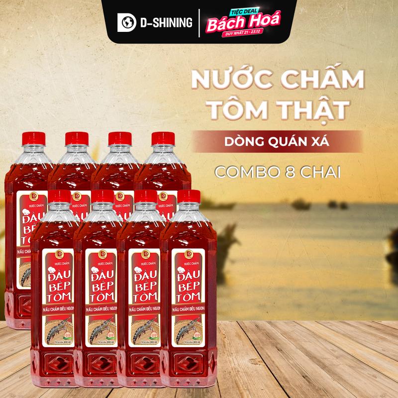 Combo 8 Chai Nước Chấm Tôm Đầu Bếp Tôm 800ml – Nước Chấm Pha Sẵn Đậm Đà Chuẩn Vị 