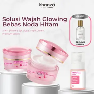 Khanza Skincare ANTI GAGAL 10% Alpha Arbutin 10x Niacinamide SKINCARE Siang dan Malam Bonus Serum Wajah Premium Day Cream SPF 25 PA+ Night Cream 10% Niacinamide Serum