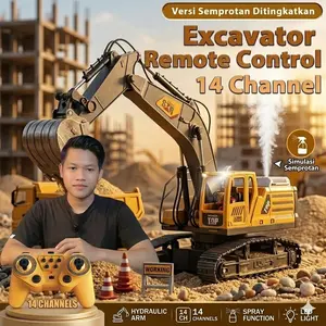 [EKSKLUSIF LIVE ZAFRANALIF26] Mainan RC Excavator 1:14 Besar - Beko Remote Control 14CH Alat Berat Konstruksi Hadiah Anak Cowok