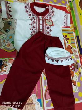Product Review of Nanaku Baby - Setelan Baju Koko Bayi Spesial Ramadhan Kaos Oblong Kancing Pundak Free Peci Usia 3-12 Bulan from r**a 1