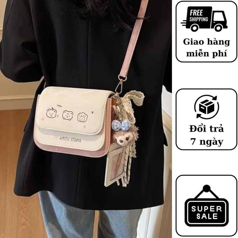 T02 Túi Xách Đeo Chéo Nữ Xinh Họa Tiết Dễ Thương Phong Cách Hàn Quốc - Xưởng Túi Xách VN
