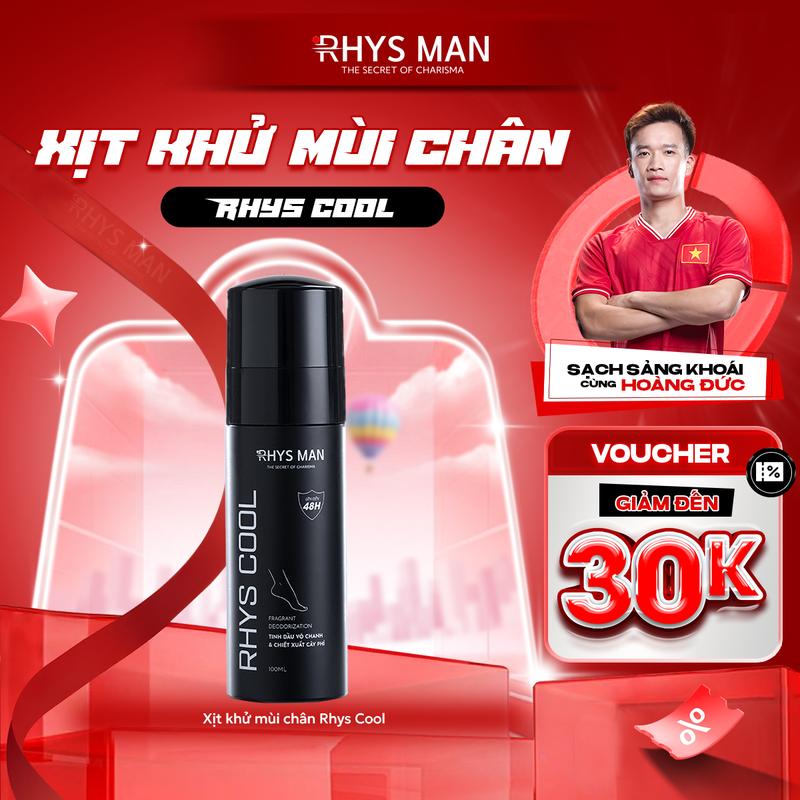  Xịt Thơm Chân RHYS MAN Tinh Dầu Vỏ Chanh 100ml 