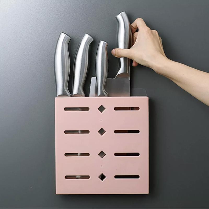 Product Introduction of [SG SELLER] Wall-Mounted Adhesive Drain Knife Rack Holder Storage Container Cutlery Organizer for Kitchen 9