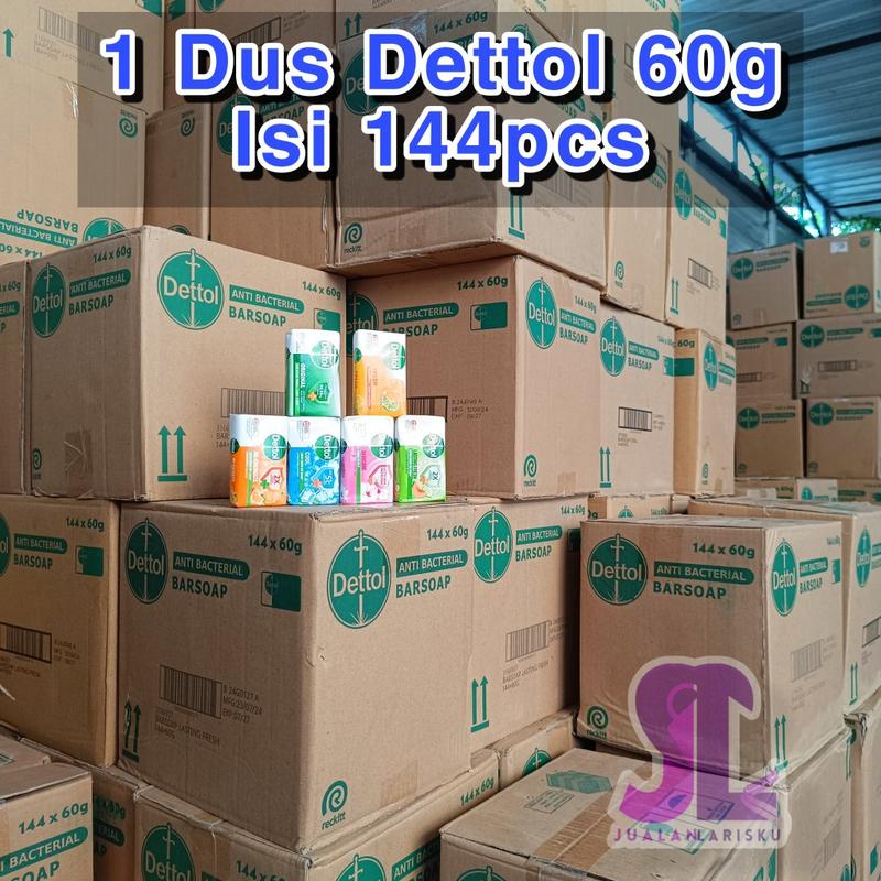 Product Introduction of 1 Karton Sabun Dettol 60gr Sabun Batang Mix Campur Isi 144pcs 1
