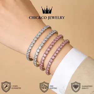 Gelang Titanium Wanita Baja Titanium dengan Zircon Warna-warni Super Berkilau Full Berlian Desain Cakar Gelang Elastis Gaya Mewah Elegan hari Pesta VVS1 5A garansi anti luntur anti perubahan warna garansi 1 tahun dukung COD 251