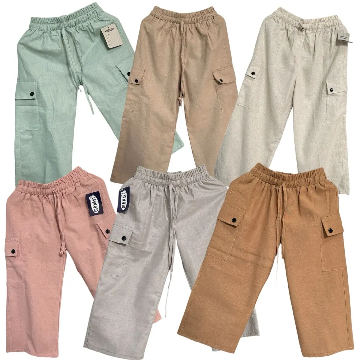Kulot Linen Cargo Panjang Anak 3-7tahun