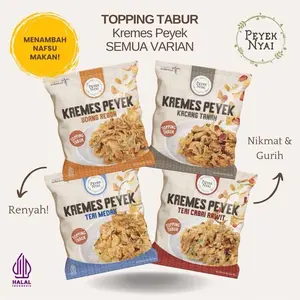 GRATIS ONGKIR Peyek Nyai - TOPPING TABUR Kremes Rempeyek Teri Cabai Rawit (POUCH)