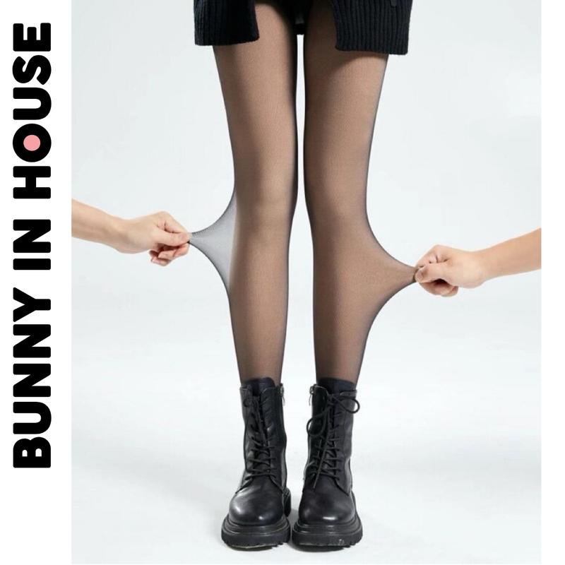 Quần tất 2 LỚP LÓT NỈ BUNNY IN HOUSE T04 giữ nhiệt thời tiết dưới 15 lớp vỏ tách rời có thể thay thế (dưới 60kg và 1m70) - Hiệu ứng 5D thật chân