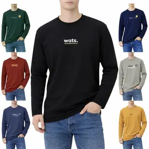 Kaos Oblong Gambar Tulisan Basic Atasan Distro Lengan Panjang Blast Size L XL XXL Baju Simple Pria Wanita Katun Semi