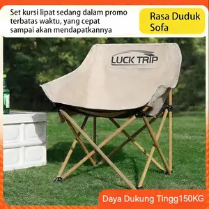 【Luck Trip】Kursi Piknik Lipat Desain Daun Biru Mudah Dilipat Cocok untuk Aktivitas Outdoor dan Piknik di Taman Praktis dan Mudah Dibawa