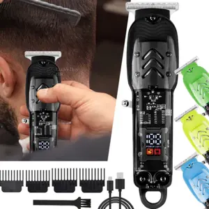 [LUCKY.DAY] Cukur Rambut Pria Elektrik Transparan Hair Clipper Barber Rechargeable USB VBT-999 Hair Clipper Complete Hair Cutting Touch Up Kit