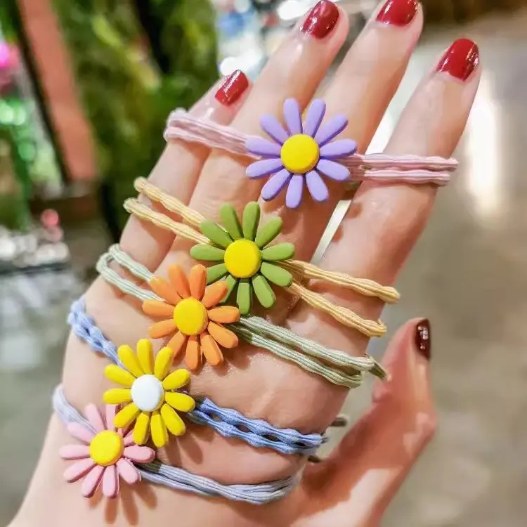 Phụ Kiện Tóc, Phong Cách Hàn Quốc, Dây Buộc Tóc Hoa Cúc Tươi Mới, Băng Đô Hoa Dễ Thương, Băng Đô, Phụ Kiện Dây Buộc Tóc Cao Su, Thích Hợp Cho Người Có Ảnh Hưởng Instagram, Cùng Phong Cách 3