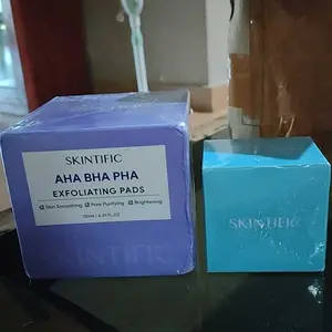 SKINTIFIC  AHA BHA PHA Double Exfoliating Pad – Kulit Halus Cerah Seketika, Bersih Pori & Aman untuk Semua Jenis Kulit | Membersihkan Pori / Menghaluskan / Mencerahkan / Eksfoliasi Aman & Nyaman