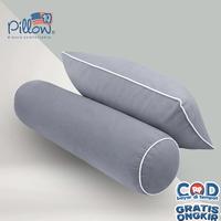 Gambar 109 PILLOW - JUMBO PAKET 3 BANTAL GULING TIDUR HOTEL - KAIN MICROTEX COVER ABU - 2 BANTAL 1GULING dari 109 PILLOW OFC Kab. Sidoarjo 4 Tokopedia