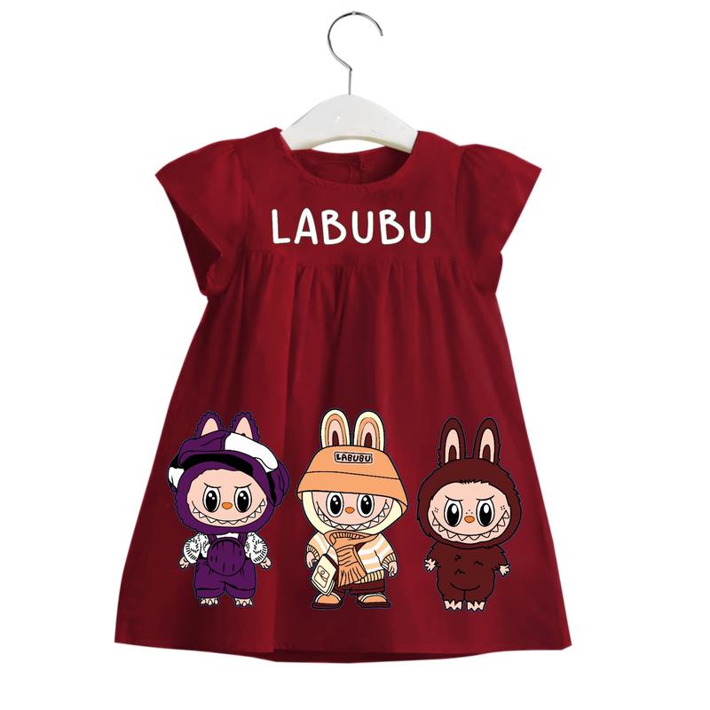 Product Introduction of Pakaian Dress Anak Perempuan Gambar Sablon 1-3 Tahun - Fashion Katun Cewek Combed 12