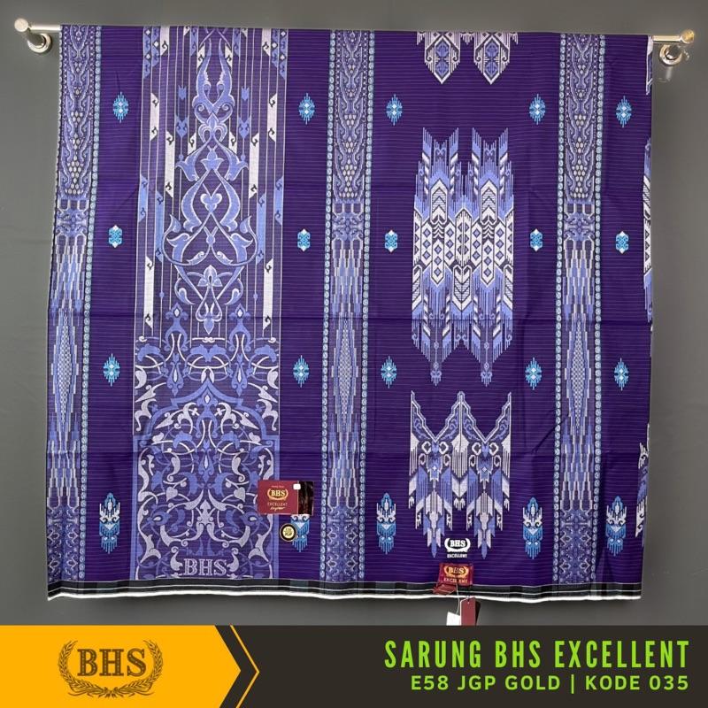 Sarung BHS Excellent JGP Gold Motif E58 Jacquard Full Timbul Sarung Tenun Elegan dan Berkualitas Kombinasi Jacquard Songket [Garansi Original] 5