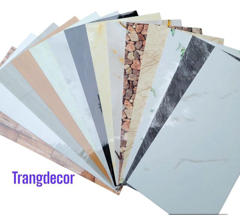50 Tấm Xốp Dán Tường Phủ PVC Vân Đá cẩm thạch 60x30 cm, 1