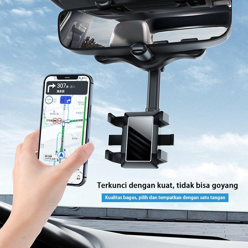 Holder Hp Mobil Putar 360 derajat / Holder Kaca Spion Multifungsi 1