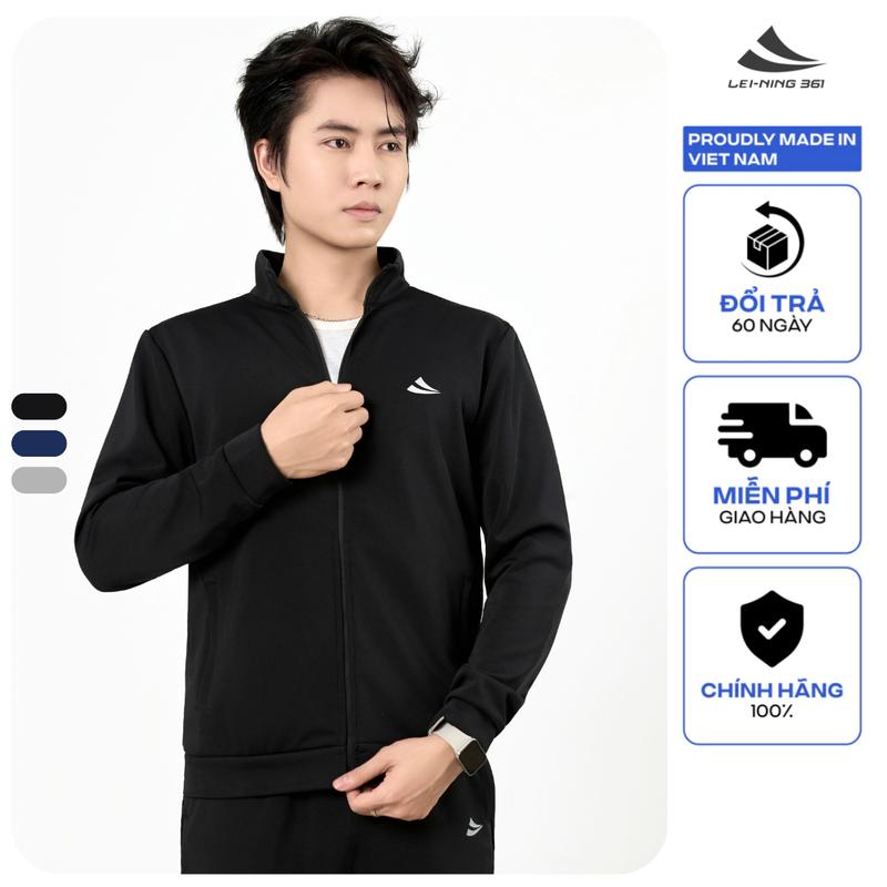 Áo Khoác Nỉ Cổ Đứng Cao Cấp Có Túi Khóa Kéo Nỉ Dày Dặn Mềm Mịn