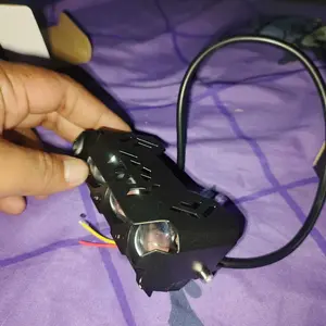 【Pengiriman 24 jam】LAMPU TEMBAK LASER FOGLAMP SQL 3 MATA 4 MATA SUPER BRIGHT HI LO 80 WATT LAMPU TEMBAK MOTOR MOBIL- kuning putih UNIVERSAL