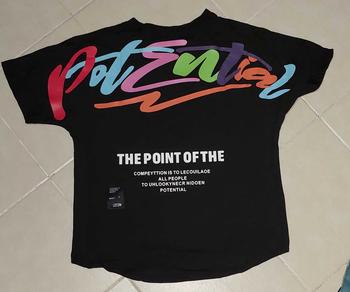 Product Review of NO.1 New Trendy Fashion Joker Loose Dovetail Base Men's Foam Embroidered Printed Couple Short Sleeve Casual Handsome Mature T-shirt from ข**บ 2