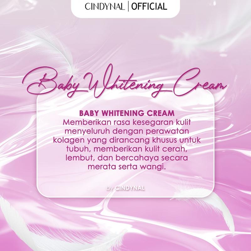 [NEW] Cindynal Baby Whitening Krim - Cream Pemutih Badan  Ketiak  Leher Pantat dan Selangkangan 3