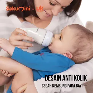 Sakumini Baby Natural Milk Feeding Bottle Botol Susu Bayi Newborn 120ml wide neck dot