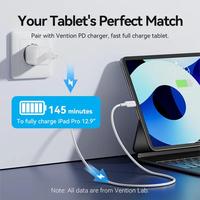 Gambar Vention Kabel Charger Type C to Lightning Fast Charging 27W PD - LAK - Black, 1M dari Starcomp Solo Kab. Sleman 5 Tokopedia