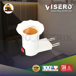 Fitting Lampu Colok + Saklar / Fitting Colok + Saklar Visero VPG111S
