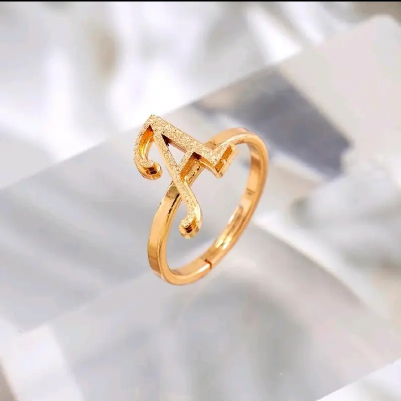 Cincin Titanium huruf simpel dan elegan 2